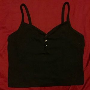 Brand, No boundaries. Color, black. Spaghetti strapped, crop top.